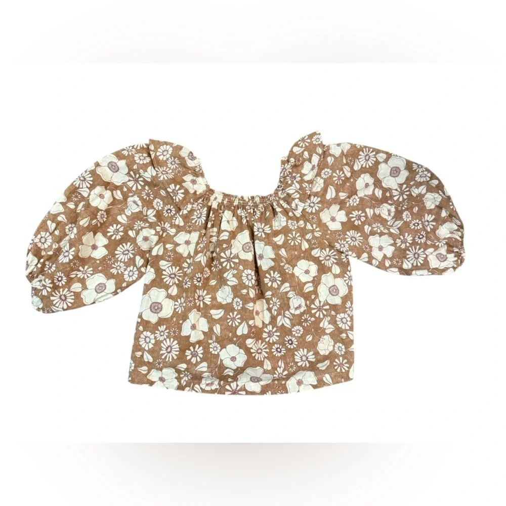 Free People Miss Daisy Printed Top in Vintage Combo Size XS